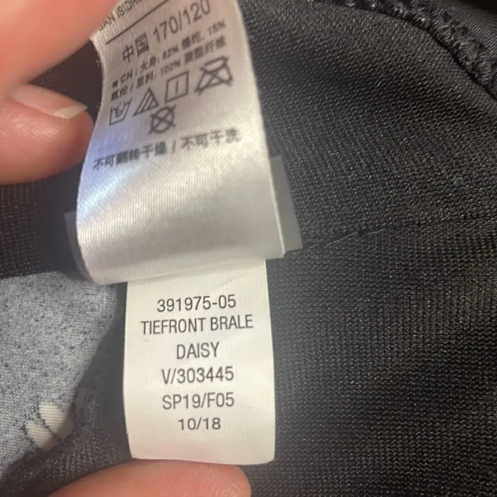 Old Navy tie front daisy print swim bralette bikini top sz XXL